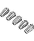 Collet Chuck Set For CNC Lathes And Milling Machines, 5-Piece D6 To D8 Range, Pro Grade High-Precision Spring Steel Collets