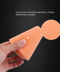 Close-up of orange sponge from Five Piece Pro Grade Car Polishing Cone Kit For Your Drill, Buffing Sponges And Polishing Ball, 5 Pack Buffers