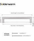 Image of Top Shelf Slick Brushed Nickel Cabinet Pulls And Drawer Handles, Rock Solid Stainless Steel, 8-1/8 inch length.