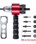 Top Rated Electric Riveting Gun With Carrying Case For Home And Auto. M3 to M8 nut tool adapter and handle for heavy duty use.