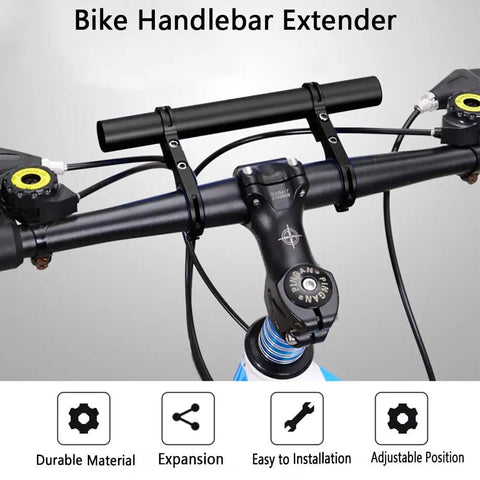 Bike Handlebar Extender Aluminum Alloy Bracket Extension Set For Mounts And Accessories with dual bar and clamp
