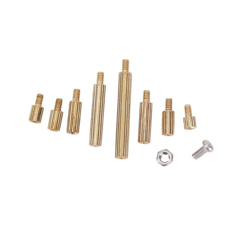 260Pcs M2 Brass Standoff Kit With Hex PCB Spacers And Hardware For PC Case Builds DIY Electronics Maintenance Includes Assorted Standoffs Screws And Nuts For Stable PCB Mounting, brass spacers and screw