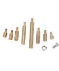 Brass M2 Standoff Spacer Kit For Builders And DIYers With 260 Piece Nut And Spacer Set For Motherboards Electronics And Projects Featuring Pro Grade Multi Lengths 3 To 20mm For Precise Threads Easy Mounting And Secure Fastening, brass standoffs