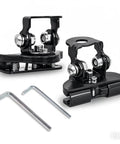 LED Light Bar Hood Mounting Brackets Set For Engine Hood 2 Pack Universal Clamp On Hood Lights Mounts With Anti Scratch Rubber No Drill Installation Fully Adjustable 360 Degree Tilt And Rotation Black.