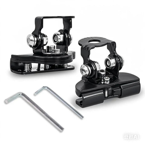 LED Light Bar Hood Mounting Brackets Set For Engine Hood 2 Pack Universal Clamp On Hood Lights Mounts With Anti Scratch Rubber No Drill Installation Fully Adjustable 360 Degree Tilt And Rotation Black.