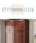 8 Pack Bi Fold Closet Door Repair Springs 60x22mm Replacement Parts shown with wooden bi-fold closet