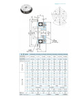 24V electromagnetic brake for zipper machine (CDG040AA) with metal housing and mounting flange.