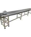 Heavy Duty Workhorse PVC Conveyor System With Wear Resistant Belt And Middle Support Roller 177 By 15.7 Inch Adjustable Speed From 13 To 65 Feet Per Minute Rubber Leg Stand 110V Great For Coding Marking And Packaging, side view