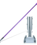 60 Inch Fiberglass Dust Mop Handle With Clip On Jaw Clamp Connector For Quick Attachment To Compatible Frames And Heads For Floor Cleaning In Commercial Janitorial Use Purple
