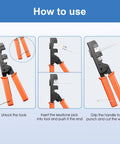 Step-by-step guide using 90 Degree Angled Speed Termination Keystone Tool For RJ45 Keystones, Ethernet Punch Down Kit.