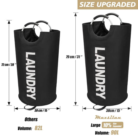 Big Dog Collapsible Laundry Basket Hamper Bag Built Tough With 600D Oxford Cloth And A Comfy Soft Handle Designed To Carry A Whole Load Of Clean Threads Straight To The Washer