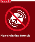 Non-shrinking formula symbol for Pro Grade Nitrocellulose Glazing And Spot Putty Two Pack For Auto Body Repair.