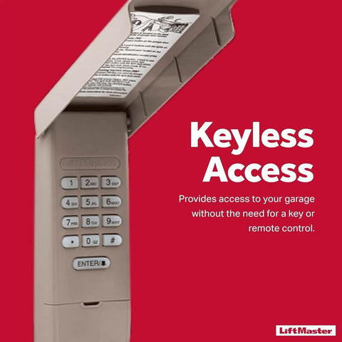 Wireless Keyless Entry Keypad For Garage Door Openers Compatible With Security Plus 2.0 Featuring Round Yellow Learn Button And Yellow Antenna Wire