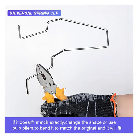 Stainless Steel Beefy Car Bulb Clips For Headlights H1 H3 H4 H7 Universal Retainer bent with pliers