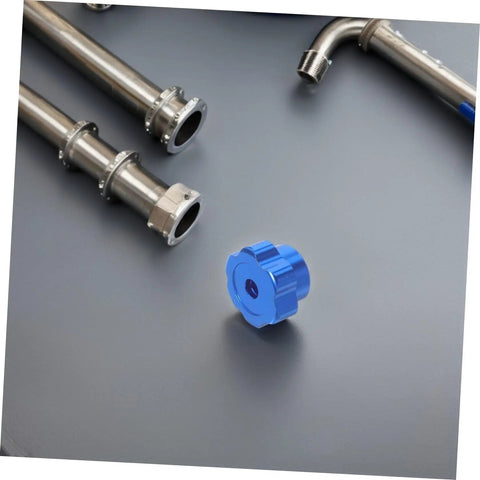Blue Round Wheel Handwheel Outdoor Faucet Handle Replacement For Hose Bib And Spigot Stem 6.6mm Hole Aluminum Alloy Valve Handle Kit