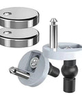 Two Pack Toilet Seat Hinge Kit With Top Fix Hinges Pack Mountings Replacement Release Quick Screws For Toilet Bathroom Accessories