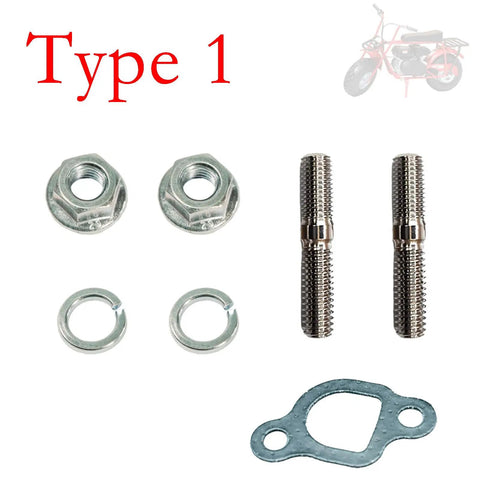 Exhaust Muffler Pipe Mounting Hardware Studs Kit For Coleman CT200U BT200X KT196 Predator 212 Baja MB200 Mini Bike and Go Kart