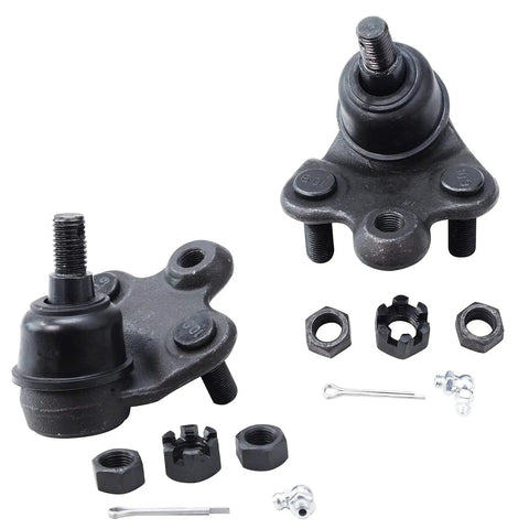 Front Ball Joints and Sway Bar End Links Kit for 2006-2011 Honda Civic and Acura CSX, Heavy-Duty Front Suspension Replacement, Lower Ball Joint Set, Durable OEM Quality Components, black metal parts with nuts and cotter pins