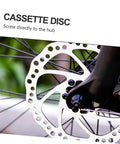 Heavy Duty Mechanical Disc Brake Set For Mountain Bike Front And Rear, showing close-up 160mm aluminum rotor on bicycle hub.