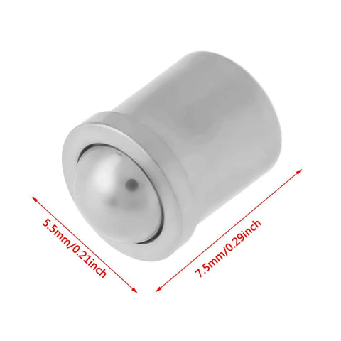 Ball Plunger Set 10 Pack 5mm By 6mm Stainless Steel Ball Spring Plungers With Push Fit Design For Mechanical Gear Fixtures Clamps And Pro Grade Heavy Duty Industrial Applications, 5.5mm x 7.5mm