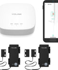 LoRa Smart Outdoor Contact Sensor And Hub Starter Kit with smartphone app, hub, and two door gate sensors