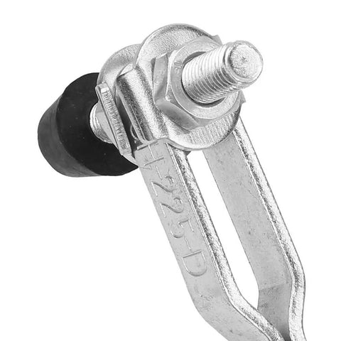 Close-up of Beefy Heavy Duty Toggle Clamp with galvanized iron construction, showcasing horizontal handle mechanism and ergonomic grip.