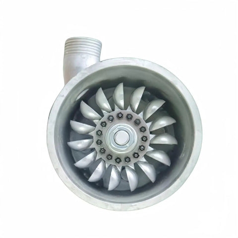 Top view of the Go To Portable Small Hydro Turbine Generator For Home And Outdoor River Use 1000W 110V 220V High Efficiency Power Generator With Stable Output For Household And Small Devices, showing turbine blades.