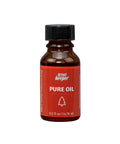 Brown bottle with black cap labeled Pure Oil 0.5 oz for Incandescent Christmas Light Repair Kit With Quick Fix Tool UL Listed Scented Ornament.