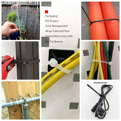 12 Inch Black Nylon Cable Ties 1000 Pack Heavy Duty 50 Lb Strength Wire Tie Wraps UV Resistant Outdoor Use in various applications