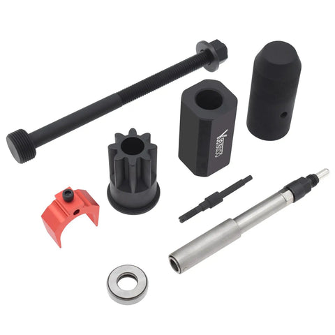 Heavy Duty Injector Sleeve Removal and Installer Kit With Timing Pin and Injector Height Tool Plus Engine Barring Socket For CAT