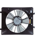 Premium Radiator Cooling Fan Assembly Fits 2003 Through 2008 Honda Pilot OE Direct Swap in black plastic with durable fan blades.