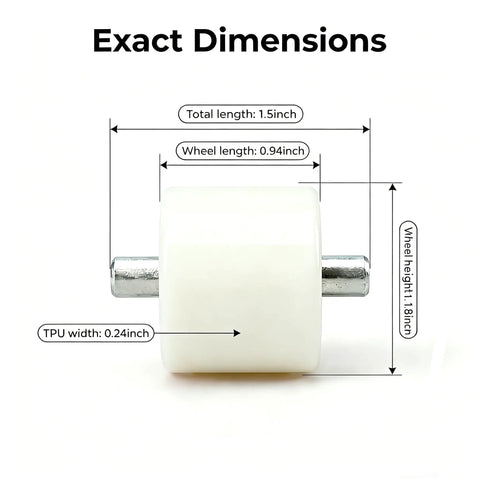 Upgrade Your Rides With Fresh Replacement Wheels For 2 In 1 Roller Skates Featuring Sick ABEC 5 Bearings precise dimensions diagram