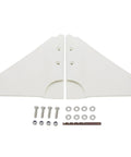 Gas-Saving Dorsal Fin Style Hydrofoil Stabilizer For 5-150 HP Outboard And Sterndrive Motors Durable UV-Resistant PA66 White Plastic With SS316 Bolts Boosts Planing Stability And Fuel Efficiency Across Yamaha Mercury Honda Suzuki
