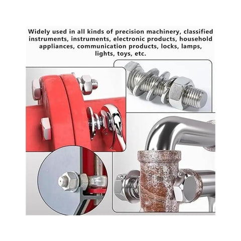 Flat Washer And Spring Lock Washer Kit M6 Size 100 Pcs Zinc Plated Carbon Steel Fasteners For Mechanical Assembly Anti Loosening And Secure Mounts Built To Last, washers on bolts