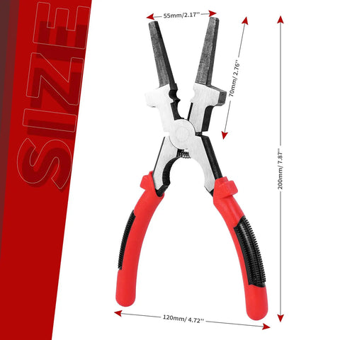 Heavy Duty MIG Welding Pliers With Insulated Handle Long Nose Wire Cutter Pro Grade Multi Function Carbon Steel Welder Pliers