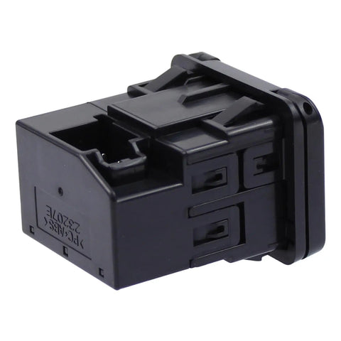 Heavy Duty Inverter Power Outlet Plug That Just Slides Right Into Your Console, compact black module for SUVs.