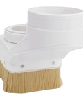 Heavy Duty 80mm Cnc Spindle Dust Boot Shoe With Double Door Brush Seal And 100mm Hose Port Straight Up white boot with brush bristles