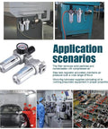 All In One Dual Unit Pneumatic Air Treatment System With Regulator, Filter, And Lubricator in various applications