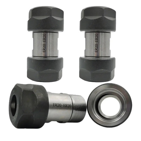 Heavy Duty Tool Holder For DIY Motor Shaft Column Spindle. ER20 tool holder set with precise threading for CNC applications.