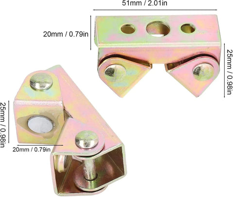 Six Pack Magnetic Welding Clamps With V-Shape Stainless Steel Fixture Set For Precise Adjustable Grip On Flat And Round Surfaces To Securely Hold Metal Pieces During Any Pro Welding Job Like A Champ, showing dimensions.