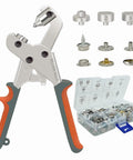 Heavy Duty Snap Fastener Tool Kit With Built In Hole Punch Die For Easy One Tool Punching On Canvas Leather Tarps And Boat Covers 20 Sets Of Snap Buttons Energy Saving Design For DIY Pros