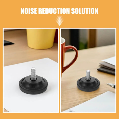 4 Pack Adjustable Swivel Leveling Feet With Anti Slip Rubber Pads for Treadmills, Fitness Equipment, tables and chairs
