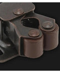 Close-up of Sturddy Double Ball Roller Catches For Kitchen Cabinets 10 Pack Self Locking Spring Hinge Latches in brown.