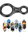 Figure 8 Descender for Climbing Beefy Aluminum Rigging Plate 35 kN Capacity Outdoor Rappel Gear Belay Device and Downhill Ring Black