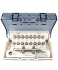 Implant Torque Wrench Set 10 To 70 Ncm Universal Screwdriver Ratchet Tool With One Wrench Kit And Sixteen Driver Bits