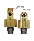 1.5 Inch Rotating Joint With No Leak Brass Seals For 360 Degree Smooth Rotation, Keeps Hose From Kinking, Built Tough DN40 Port, Heavy Duty High Pressure Connector, Easy Install, Long Lasting Brass Construction two brass rotating joints, one-way and two-way ports