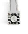 Front view of Pneumatic Standard Air Cylinder 32 mm Bore 200 mm Stroke Double Acting NPT 1/8 Port Aluminum Alloy Body