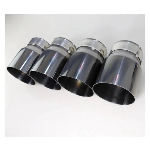 Four Piece Stainless Steel Exhaust Tips With Black Coating For BMW M2 M3 M4 Models F87 F80 F82 F83 Direct Fit Upgrade