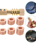 Copper Flat Ring Gasket Set For Auto Sheet Metal Repair And Oil Seal Applications 200 Piece Sealing Washer Kit displayed