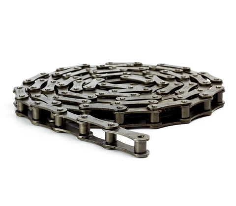 Jeremywell A2040 Roller Chain Connecting Links Assortment Set Heavy Duty conveying machinery parts in a coiled design.